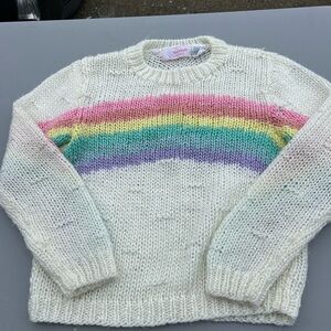 Handmade by L’americaine vintage 80s Colorful Striped Women's Sweater